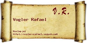 Vogler Rafael névjegykártya